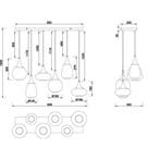 LED Hanglamp - Hangverlichting - Trion Lidia - E14 Fitting -, Ophalen of Verzenden, Nieuw, Metaal