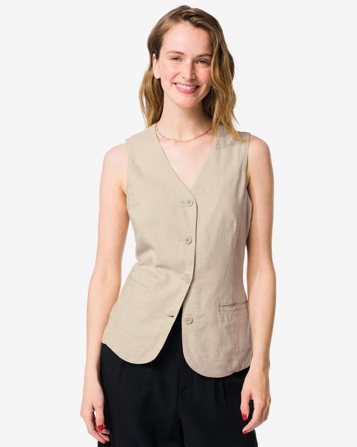 HEMA Damesblazer Iva zand, Kleding | Dames, Overige Dameskleding, Nieuw, Verzenden