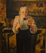 Spaanse school (XX) - Anziano che legge, Antiek en Kunst