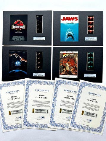 Steven Spielberg – Rare Set of 4 Mounted 35mm Film Cells –, Nieuw