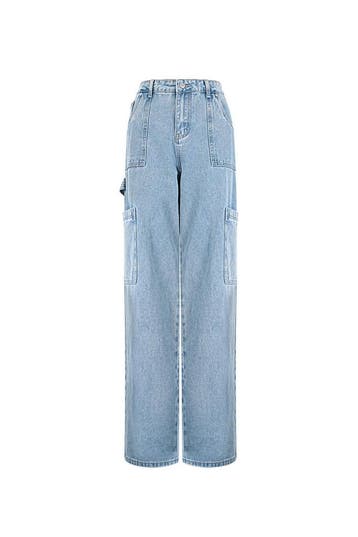 Cargo Jeans Cool Girl Cut | Wijde Pijpen | Blauw &, Verzenden, Nieuw
