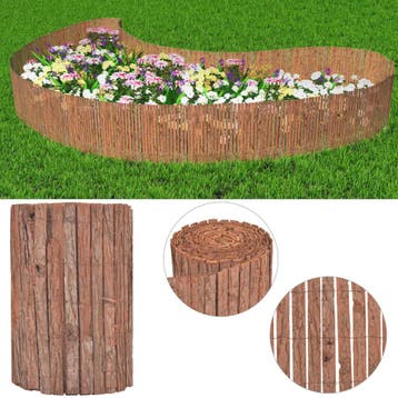 vidaXL Scherm 1000x50 cm schors, Verzenden, Nieuw, Hout, Minder dan 1 meter
