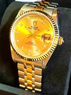 Tudor - Prince Date+Day - GOLD DIAMOND DIAL - 36mm -, Sieraden, Tassen en Uiterlijk, Horloges | Antiek