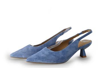 Manfield Slingbacks in maat 37 Blauw, Zo goed als nieuw, Manfield, Verzenden, Blauw