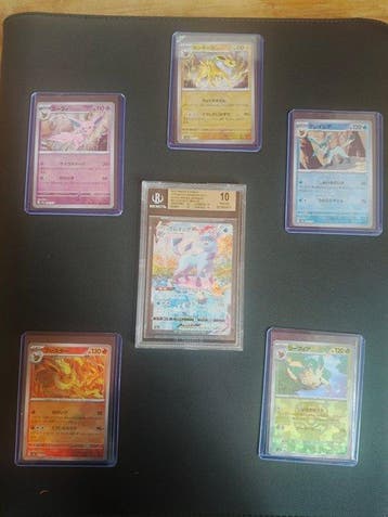 Pokémon - 6 Graded card - Glaceon 091/069 Foil, Full art,, Nieuw
