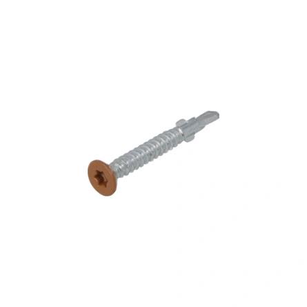 vleugelteks verzinkt 4.2x35mm TX bruin (100st), Tuin en Terras, Palen, Balken en Planken, Ophalen of Verzenden