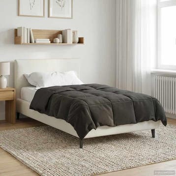 vidaXL Zomer Dekbed Gekwilt Antraciet 155 x 220 cm, Verzenden, Nieuw