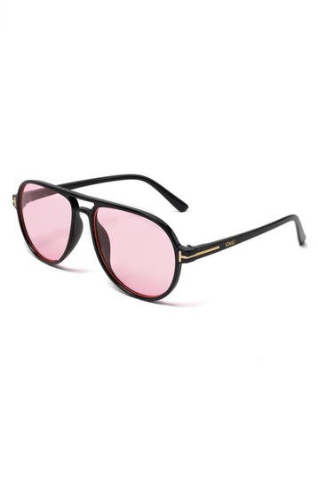 KIMU® Avator Influencer Zonnebril Zwart Montuur Roze Glazen, Hobby en Vrije tijd, Feestartikelen, Ophalen of Verzenden, Nieuw