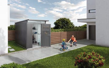 Biohort berging avantgarde met enkele deur donkergrijs, 260, Nieuw