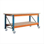 Krachtige mobiele werkbank  werktafel  inpaktafel op wielen, Nieuw, 170 cm of meer