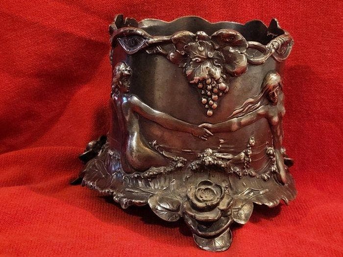 WMF / Geislingen - Champagne koeler - Nymfen bij de, Antiek en Kunst, Antiek | Meubels | Tafels