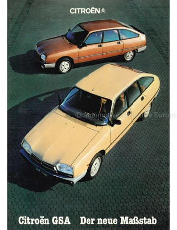 1980 CITROËN GSA BROCHURE DUITS, Nieuw, Author