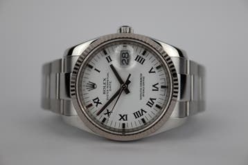Horloge Rolex Oyster Perpetual Date 34, Full set 03/2009, Staal, Gebruikt, Polshorloge, Ophalen of Verzenden
