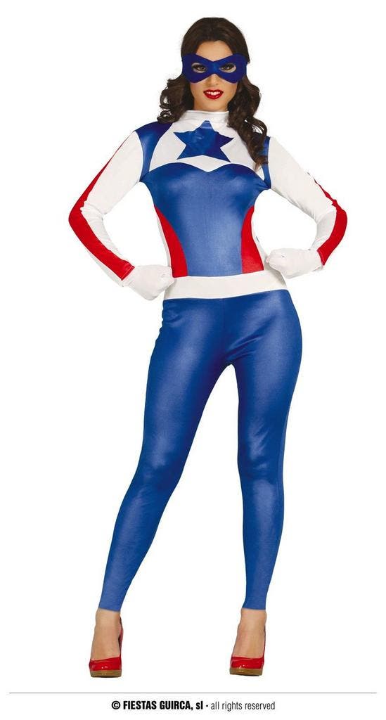 Captain America kostuum dames, Hobby en Vrije tijd, Feestartikelen, Feestartikel, Nieuw, Verzenden