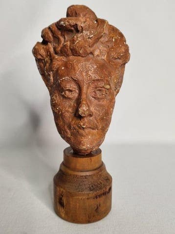 sculptuur, Buste en plâtre patiné imitation terre cuite