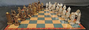 Schaakspel - Las Cruzadas. Caballeros Templarios - brons,