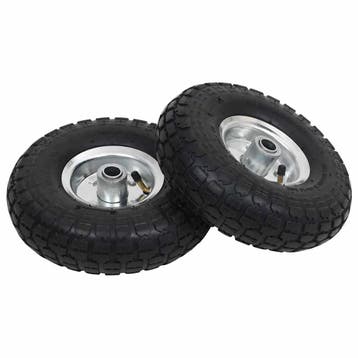 vidaXL Steekwagenwielen 4,10/3,50-4 (260x83) rubber 2 st, Verzenden, Nieuw