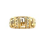 Vintage ring met zirkonia 12 krt, Ophalen of Verzenden, Nieuw