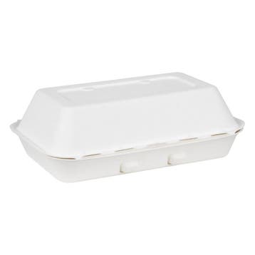 Fiesta Composteerbare Bagasse Voedselcontainers 9X6 (Pak, Verzenden, Nieuw