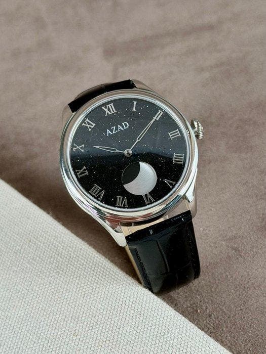 Azad New York - Minimalistic Moon Phase Automatic, Sieraden, Tassen en Uiterlijk, Horloges | Heren