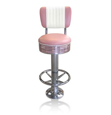 Bar stool BS-27 CB Dusty Rose with footring-Hout, Ophalen, Gebruikt