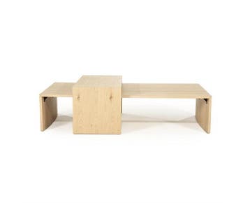 Salontafel set Flo 140x70cm - naturel | Eleonora, Ophalen of Verzenden, Nieuw