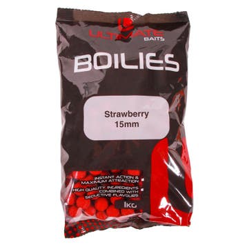 Ultimate Baits Strawberry 15mm 1kg, Verzenden, Nieuw, Overige typen