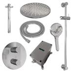 Brauer Chrome Carving Thermostatische Regendoucheset Inbouw, Doe-het-zelf en Verbouw, Ophalen of Verzenden, Nieuw