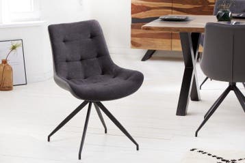 Design stoel DIVANI donkergrijs metalen frame zwart in, Ophalen of Verzenden, Nieuw