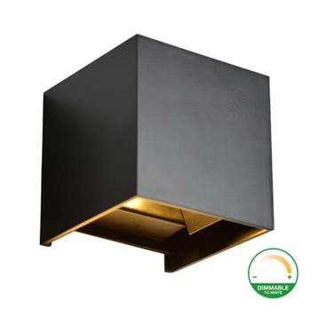 LED CUBE 2X3W DIM TO WARM ZWART, Verzenden, Nieuw, Overige fittingen