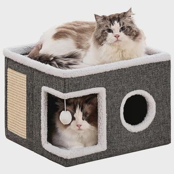 Multifunctioneel Kattenhuis met Krabplank - Opvouwbaar, Comf, Verzenden, Nieuw