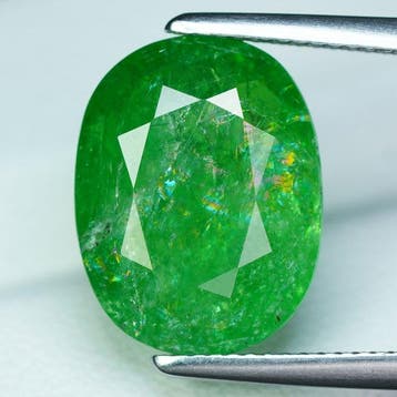 Zonder minimumprijs Groen Tsavoriet - 12.34 ct -, Nieuw