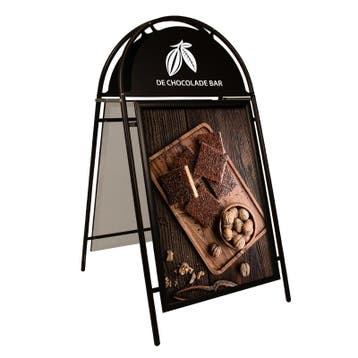 Stoepbord Round Tube A-model Black A1 Deluxe, Nieuw in verpakking