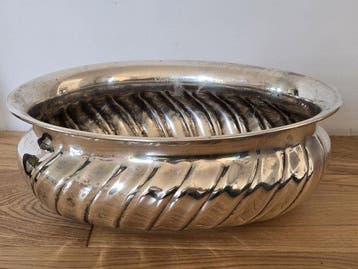 20th century silverplated champagne cooler for 3-4 bottles -