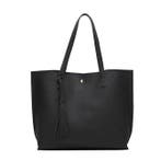 Modieuze Tas Zwart 36x11x30 | Ecologisch Leer | Laatste S..., Ophalen of Verzenden, Nieuw, Zwart, Schoudertasje