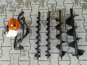 grondboor met benzinemotor en 4 boren, Ophalen of Verzenden, Nieuw, Overige typen