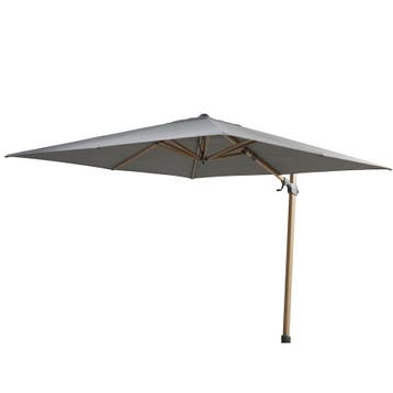 Siesta premium zweefparasol 300x300 cm houtlook charcoal 4, Ophalen of Verzenden, Nieuw