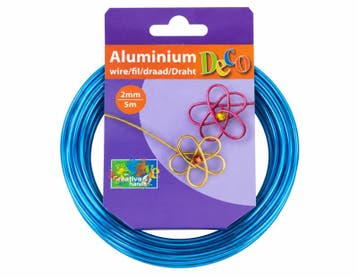 1 x Vaessen Creative aluminiumdraad 2 mm x 5 meter – Turq., Ophalen of Verzenden, Nieuw, Kraal
