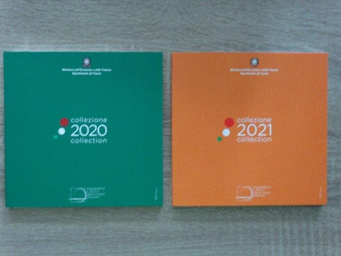 Italië. Year Set (BU) 2020/2021 (2 sets) (Zonder, Postzegels en Munten, Munten | Europa | Niet-Euromunten