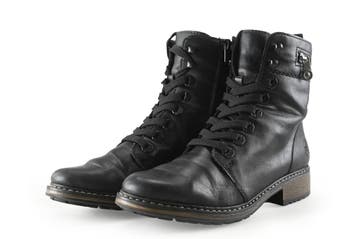 Rieker Veterboots in maat 39 Zwart, Verzenden, Zwart, Overige typen, Zo goed als nieuw