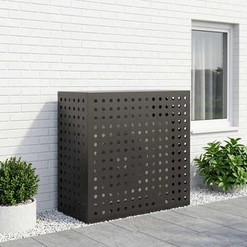 vidaXL Airconditioner hoes Zwart 110 x 50 x 105 cm Staal, Verzenden, Nieuw
