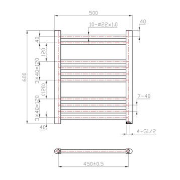 Designradiator Boss & Wessing Vertico Multirail 60x50 cm, Ophalen of Verzenden, Nieuw