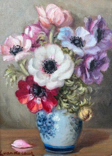 Louis van de Leur (1910-1988) - Vaas met bloemen
