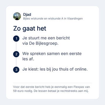 Bijles wiskunde in Vlaardingen, vmbo tot en met vwo, Privéles, Bijles