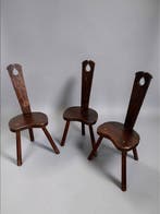 Stoel (3) - brutaliste - Eik