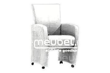 Eetkamerstoel Carlo - eetkamerstoelen - Wit, Nieuw, Wit, Stof
