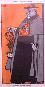 Spotprent over oprichting Katholiek Democratische Partij, Antiek en Kunst, Kunst | Litho's en Zeefdrukken, Verzenden