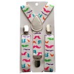 Fako Fashion - Kinder Bretels - Print - Snorren - 65cm -, Kinderen en Baby's, Verzenden, Nieuw