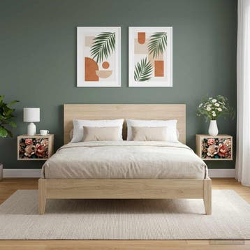 vidaXL Wandkastje BORNE 2 st Sonoma Eiken 36 x 33 x 25 cm, Minder dan 45 cm, Verzenden, Nieuw, Minder dan 55 cm