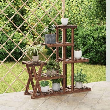 vidaXL Plantenstandaard 95x25x96 cm massief vurenhout, Verzenden, Nieuw